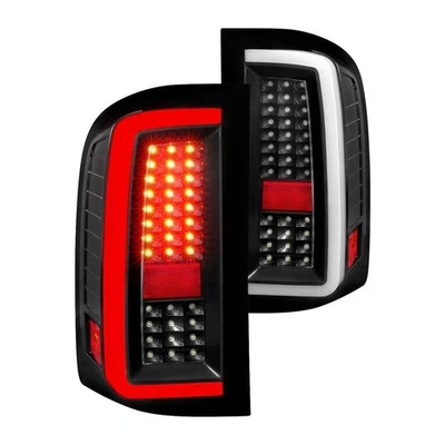 For Chevy Silverado 1500 07-13 Tail Lights Driver & Passenger Side Black Fiber - Image 1 of 4