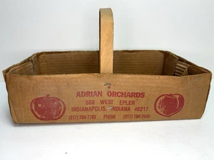 Caja de melocotón vintage Adrian Orchards Indianápolis grande publicidad producto fruta - Imagen 1 de 11