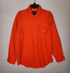Camisa de Caza Williams Bay Años 80 Seguridad Naranja Abotonada De Colección Para Hombre Grande - Imagen 1 de 6