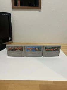 Donkey Kong Country 1 2 3 Set Super Famicom SNES Japan Tested Working - Picture 1 of 21