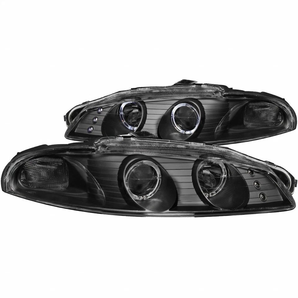ANZO For Mitsubishi Eclipse 1997-1999 Projector Headlights with Halo Black G2 Foto 1 de 4