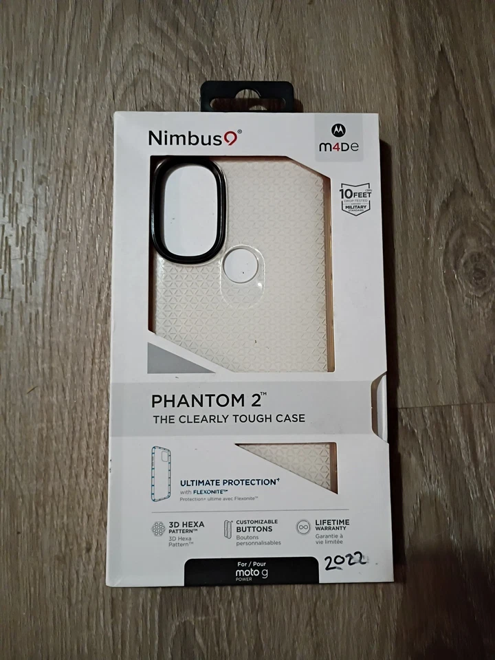 Funda Gel Flexible Nimbus9 Phantom Serie 2 para el Moto G Power, un "claramente... Foto 1 de 1