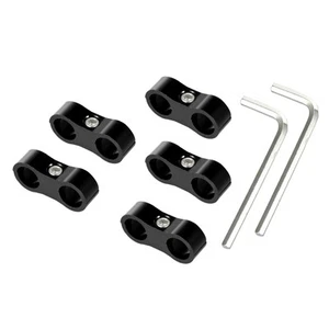 AN6 Coche Manguera Separador Abrazadera Combustible Línea Conector Kit Negro - Imagen 1 de 7