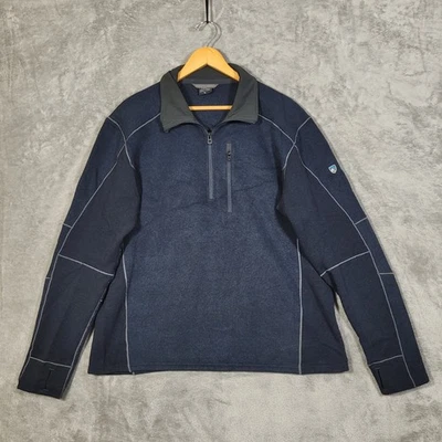 Kuhl Sweater Mens Large Interceptr 1/4 Zip Pullover Fleece 3111 Hiking Thumbhole - Image 1 of 4