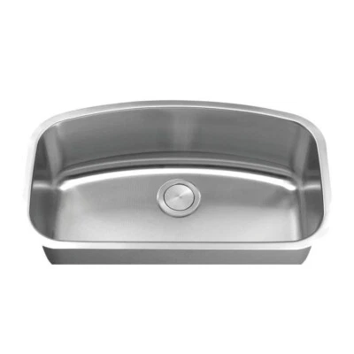 C-TECH-I 31" x 18" C-Tech Britania LI-200-L-M Stainless 16 Gauge Undermount Kitchen Sink