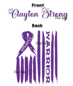 Sublimation Print Personalized Epilepsy Warrior Ready to Press Heat Transfer - Picture 1 of 1