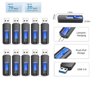 16GB USB3.0 Flash Drive Memory Stick Pen Thumb Flash Drive Data Storage Lot - Afbeelding 1 van 14