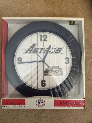 NIB HTF Houston Astros Baseball Wall Clock~Collectible Holiday Gift - Image 1 of 4