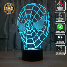 SPIDER MAN AVENGERS MARVEL 3D Acrylic LED 7 Colour Night Light Touch Table Lamp