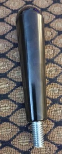 4 Zoll schwarzer Hartplastikgriff ca. 3/8 Zoll Außenschraube gesättigter Dampf USA NOS - Bild 1 von 3