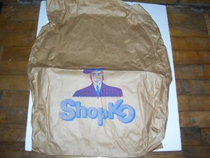 SHOPKO DEPARTMENT STORE Vintage HAPPY SHOPPER GUY Image Paper Shopping Bag - Picture 1 of 4
