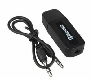 PENNETTA BLUETOOTH AUTO ADATTATORE AUX MUSICA STEREO RICEVITORE CASA AUTO- - Foto 1 di 3