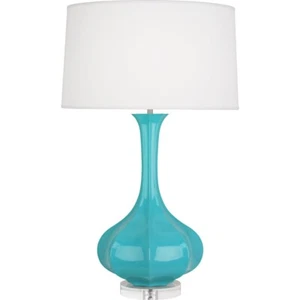 Robert Abbey Pike 1 Light Table Lamp, Egg Blue/Lucite Base - EB996 - Picture 1 of 1