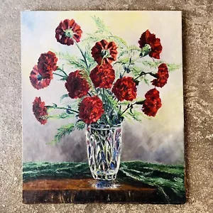 Ancienne Peinture, Tableau Huile Sur Toile. Fleurs. Arsène HEITZ. Nature Morte - Foto 1 di 18