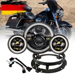 Kit Fendinebbia DOT 7" LED 4,5" per Harley Davidson Street Glide - Foto 1 di 12