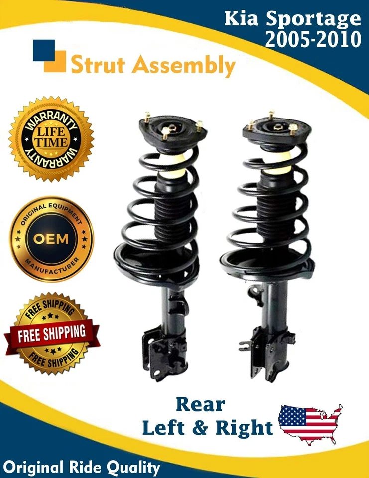 Nuevos puntales traseros izquierdo y derecho OE para Kia Sportage 2005-2010 garantía de por vida Foto 1 de 4
