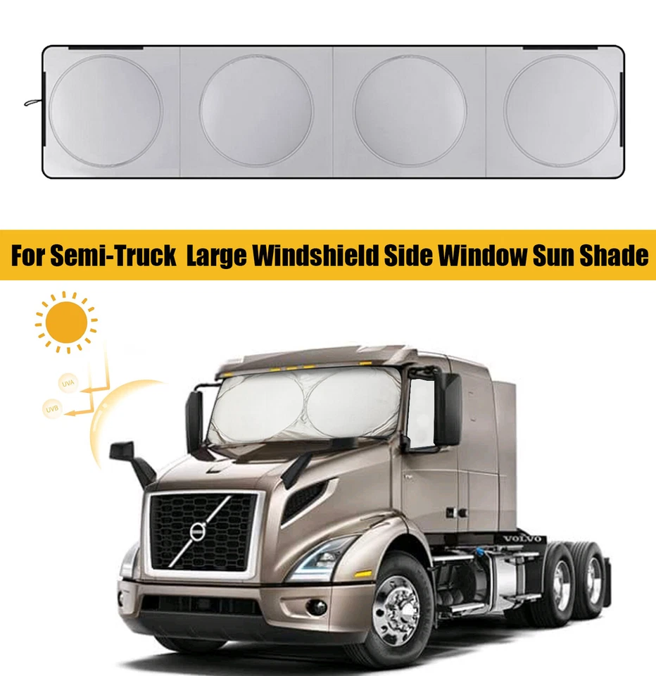 Cubierta plegable para parabrisas ventana lateral Volvo VNL semirremolque grande Foto 1 de 4