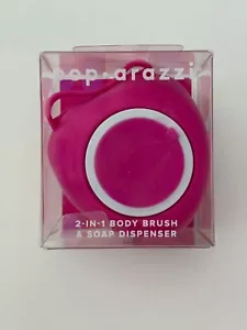 NIB Poparazzi 2-in-1 Hot Pink Silicone Refillable Body Brush & Soap Dispenser - Picture 1 of 2