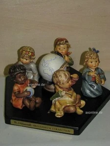 Goebel Hummel Millenium Collection Set, Kinder der Welt, 5 Figure mit Globus - Picture 1 of 1