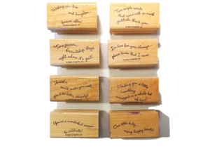 Wood Stamp Set-Baby, Thank You, Get Well, Encouragement Messages Stampin Up - Picture 1 of 5