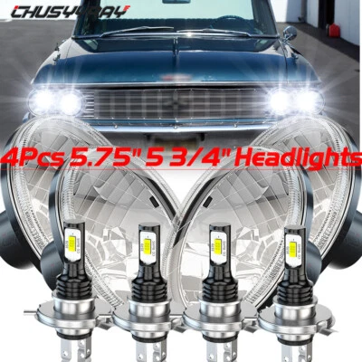 Fit Ford Galaxie 500 1962-1974 5.75" 5-3/4inch LED Headlights Hi-Lo Sealed Beam - Image 1 of 4