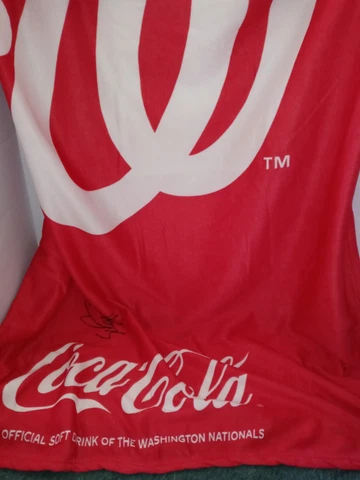 Washington Nationals Coca-Cola Blanket 3' x 4' Signed Cover