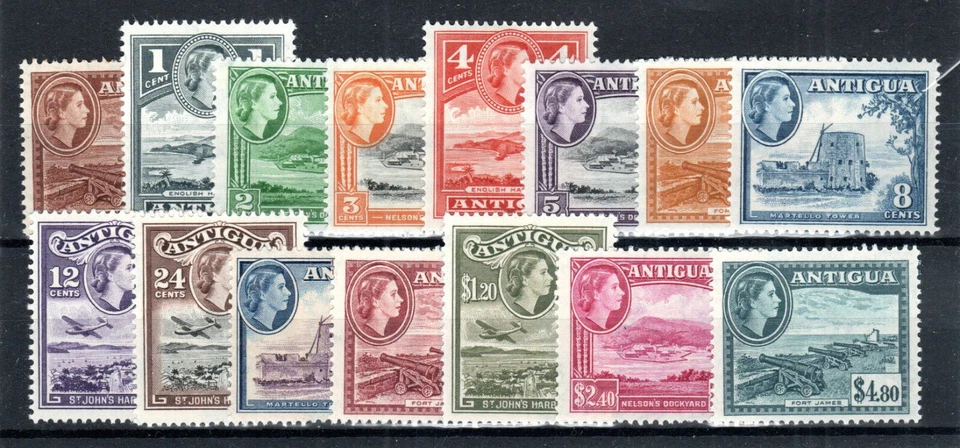 Conjunto Antigua 1953-62 SG 120a-34 MLH - Imagem 1 de 1