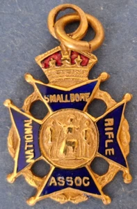 1959-60 National Small-Bore Rifle Association AHRC Fob Medal - Picture 1 of 5