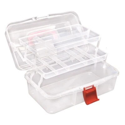 Amtech 32Cm Plastic Organiser Storage Tool Box 3 Tier Layers Compartment N0120 - Image 1 of 2