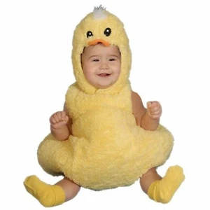DRESS AMERICA YELLOW CHICK DUCK PLUSH BODY HAT 2 PC HALLOWEEN COSTUME 0-6 M - Picture 1 of 12