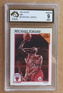Michael Jordan Hoops 1991/92 - NBA Card #30 CGA 9 MINT not PSA - Picture 1 of 2