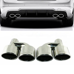 FIT For Benz C-class Exhaust Tips W212 E350 E400 C63 C300 C350 W204 Pair logo - Picture 1 of 9
