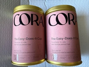 CORA THE EASY DOES IT ULTRA FLEXIBLE PERIOD CUP (SIZE 1) - 2 BRAND NEW UNOPENED - Picture 1 of 2