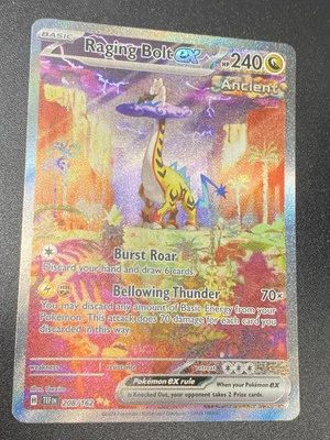 Pokémon SIR Raging Bolt ex 208/162 Sv05 Temporal Forces Holo card - Image 1 of 4
