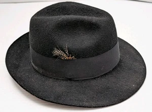 STACY ADAMS  100% WOOL FELT  HAT SAW536  Black Size MEDIUM  - Picture 1 of 10