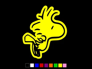 WOODSTOCK de PEANUTS SNOOPY Vinilo Calcomanía Pared Coche Pegatina ELIGE TAMAÑO COLOR - Imagen 1 de 3