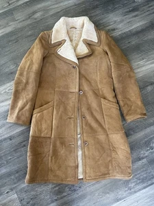 Isabella Vogel Mantel Penny Lane Leder Wildleder Lammfell Western Boho Damen Gr. M - Bild 1 von 15