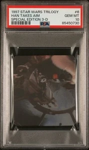 1997 Star Wars Trilogy 3-D #6 Han Solo Takes Aim PSA 10 Gem-MT - Picture 1 of 2