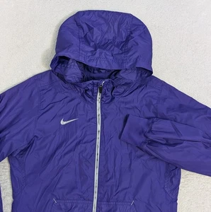 Nike Women's M Purple Therma-Fit Full Zip Tuckable Reflective Hooded Jacket - Picture 1 of 7