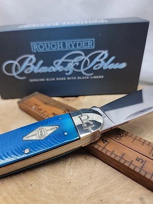 Карманный нож Rough Ryder Black and Blue Elephant Toe 4 1/4 дюйма RR2113 - Изображение 1 из 4