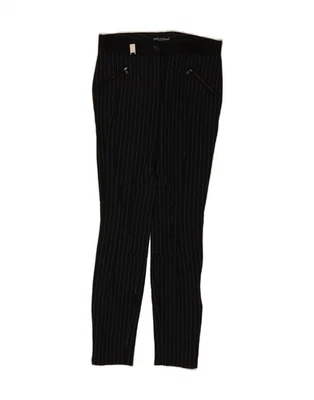 Pantalones informales ajustados Dolce & Gabbana para mujer W28 L28 negros a rayas AK11 Foto 1 de 3