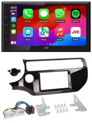 JVC Bluetooth 2DIN MP3 DAB USB Autoradio für Kia Rio UB ab 15 piano-schwarz - Bild 1 von 4