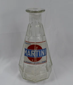 ANCIENNE CARAFE PUBLICITAIRE EN VERRE VERMOUTH MARTINI MARQUE MONDIALE 1940 - Picture 1 of 4