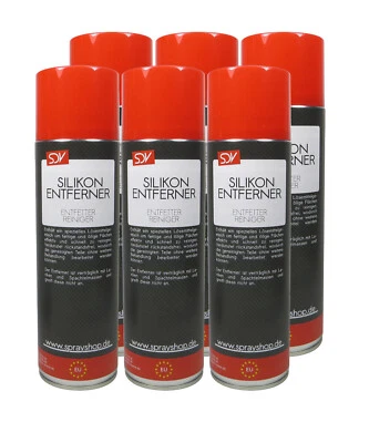 SILIKONENTFERNER SPRAY 6x 500ml, Silikon Entferner, Siliconentferner Entfetter - Bild 1 von 2