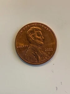 2022 USA one penny coin Lincoln Shield cent Mint D Double Die Reverse - Picture 1 of 2