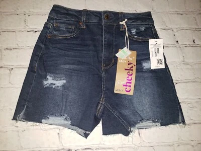 NWT Vanilla Star Real Cheeky Midi Denim Jean Shorts Sizes 1,3,5,7 - Image 1 of 2