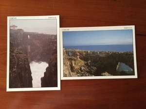 2 Vintage Postkarten CASCAIS PORTUGAL Boca De Inferno Seaside Cliff - Bild 1 von 2