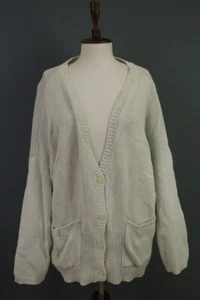 MONICA CORDERA Gray Open Knit Lagenlook Long Cardigan - Picture 1 of 20