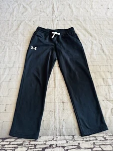 Under Armour Black Joggers Sweats Sz Youth Medium Cold Gear - Picture 1 of 9