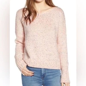 Maglione donna Rebecca Minkoff Katia rosa paillettes collo balletto taglia S usato in ottime condizioni - Foto 1 di 7